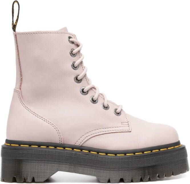 Dr. Martens Jadon III Pre-owned Pisa leren enkellaarzen Beige