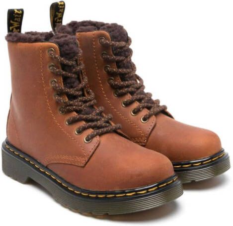 Dr. Martens Kids 1460 Serena leren enkellaarzen Bruin