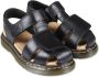 Dr. Martens Kids Moby II leren sandalen met klittenband Zwart - Thumbnail 1