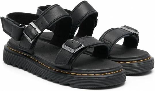 Dr. Martens Kids Stellar sandalen met gesp Zwart