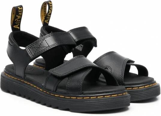 Dr. Martens Kids Vossie sandalen met dubbele bandjes Zwart