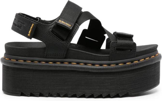 Dr. Martens Kimber sandalen met plateauzool Zwart