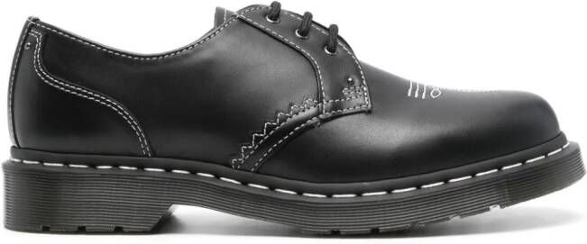 Dr. Martens Leren derby schoenen met contrasterend stiksel Zwart