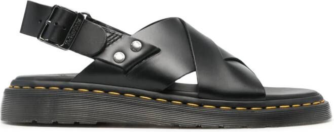 Dr. Martens Zane Brando leren sandalen Zwart