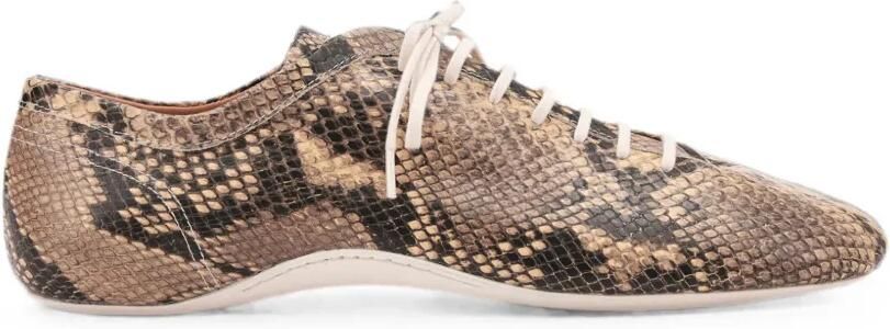 DRIES VAN NOTEN Leren ballerina sneakers Bruin