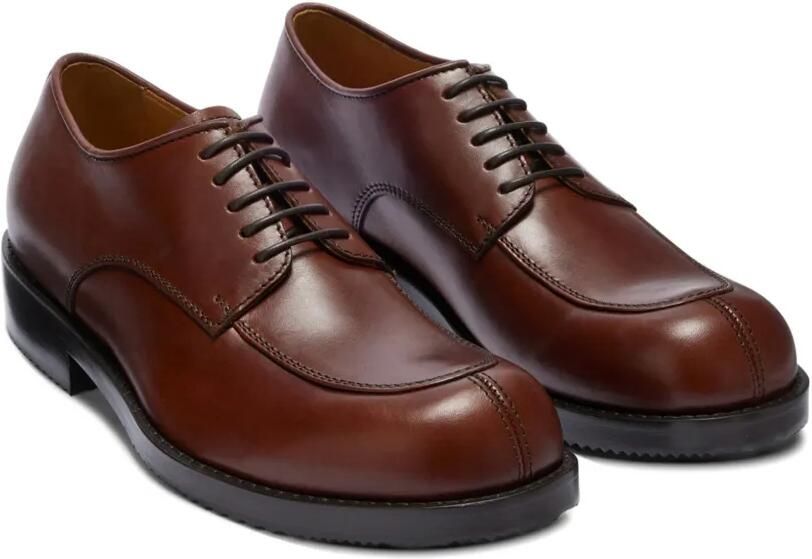 DRIES VAN NOTEN Leren derby schoenen Bruin - Foto 2