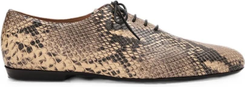 DRIES VAN NOTEN Leren Oxford schoenen Beige