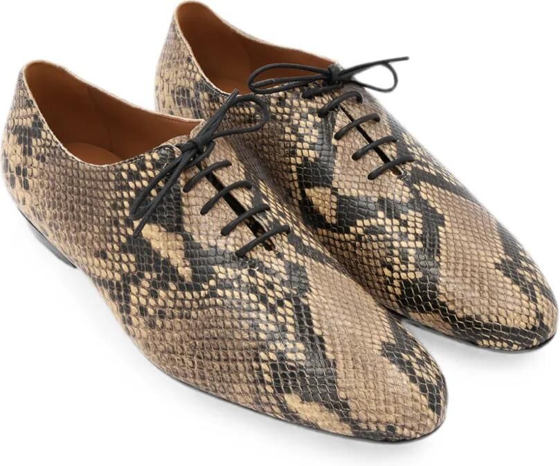 DRIES VAN NOTEN Leren Oxford schoenen Beige - Foto 3