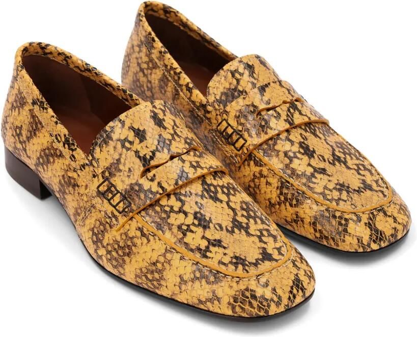 DRIES VAN NOTEN Leren penny loafers Geel - Foto 2