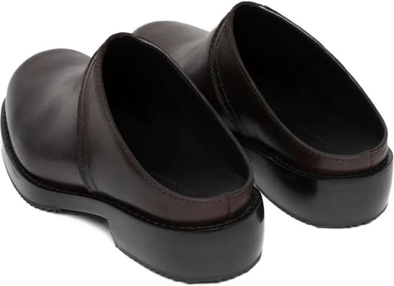 DRIES VAN NOTEN Leren slip-on klompen Bruin - Foto 4