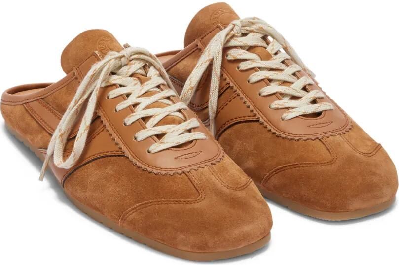 DRIES VAN NOTEN Suède sneaker muiltjes Bruin - Foto 3