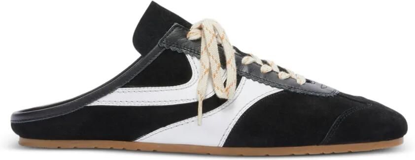 DRIES VAN NOTEN Suède sneaker muiltjes Zwart