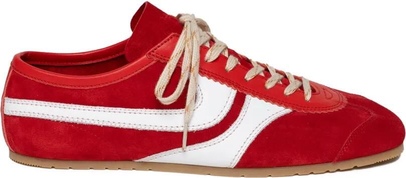 DRIES VAN NOTEN Suède sneakers Rood