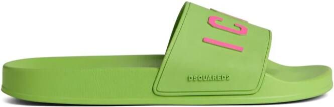 DSQUARED2 Be Icon slippers Groen