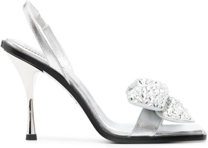 DSQUARED2 Sandalen met vierkante neus Zilver