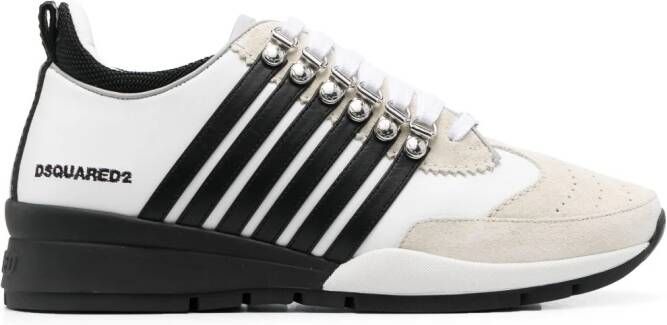 DSQUARED2 Boxer gestreepte sneakers Wit