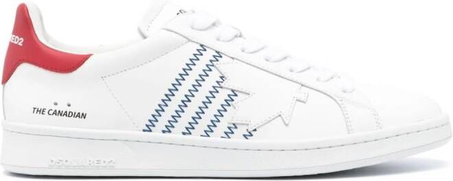 DSQUARED2 Boxer sneakers met contrasterend stiksel Wit