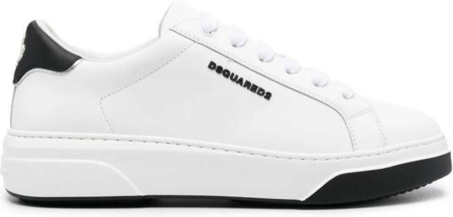 DSQUARED2 Bumper leren sneakers Wit