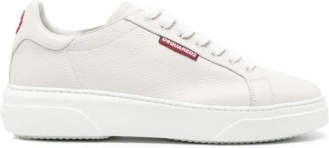 Dsquared2 Bumper leren sneakers Wit