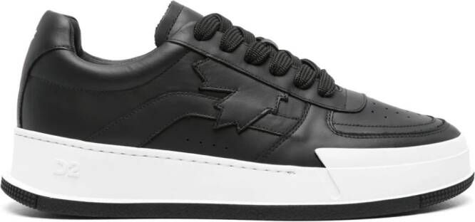 DSQUARED2 Canadian leren sneakers Zwart