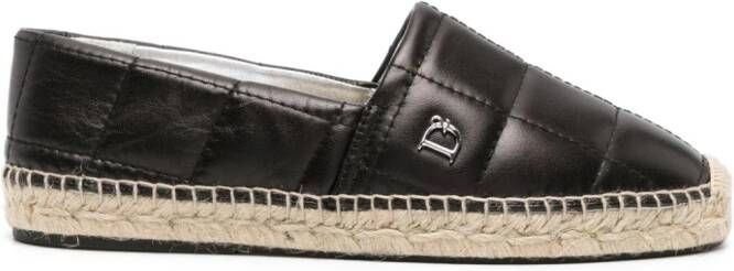 Dsquared2 D2 Statement leren espadrilles Zwart