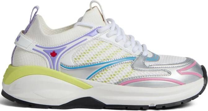 DSQUARED2 Dash sneakers met vlakken Wit