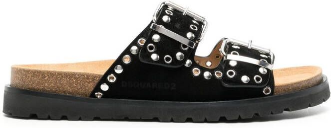 Dsquared2 Sandalen met dubbele gesp Zwart