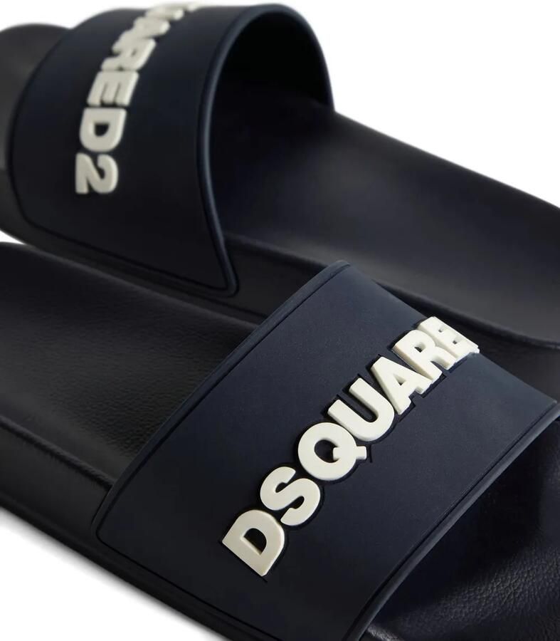 DSQUARED2 Beach slippers met logo-reliëf Blauw - Foto 3