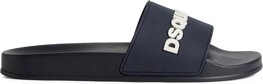 DSQUARED2 Beach slippers met logo-reliëf Blauw - Foto 5