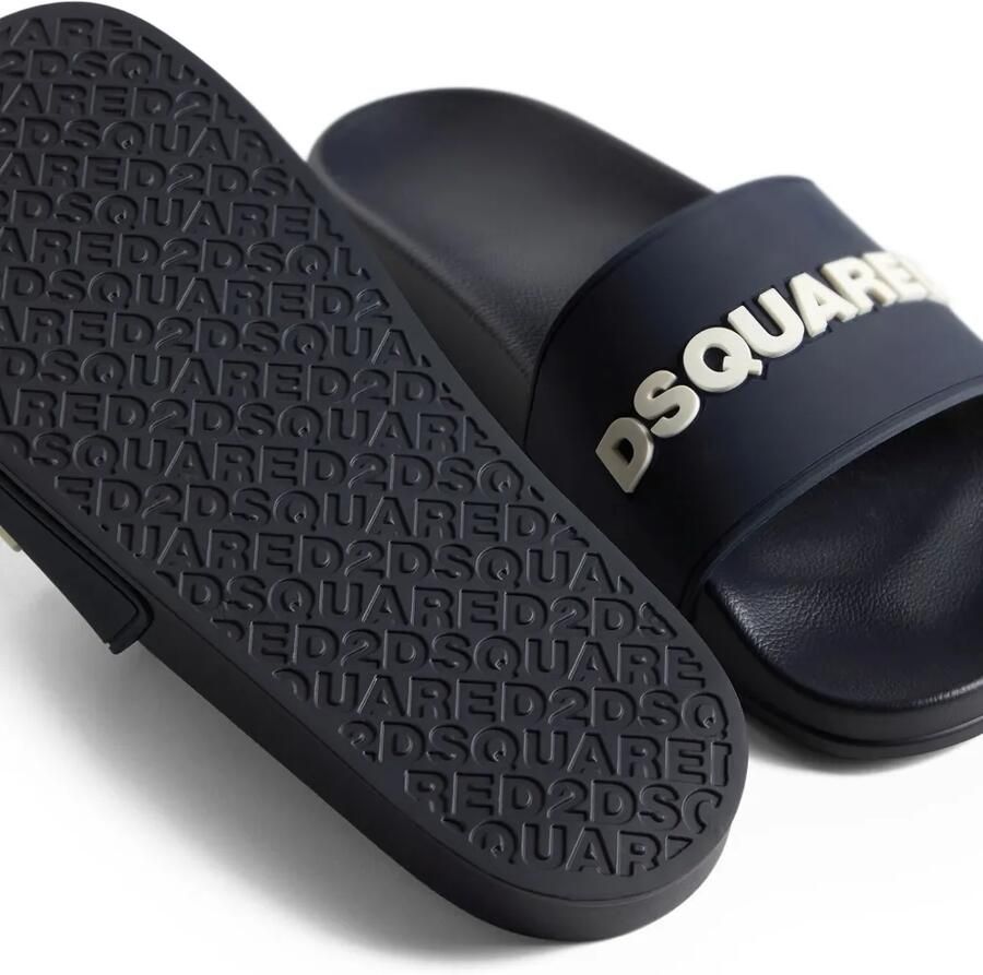 DSQUARED2 Beach slippers met logo-reliëf Blauw - Foto 2