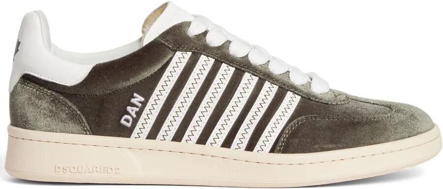 DSQUARED2 Boxer fluwelen low-top sneakers Groen