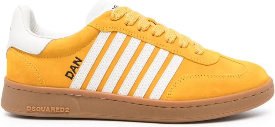 DSQUARED2 Boxer leren sneakers Geel