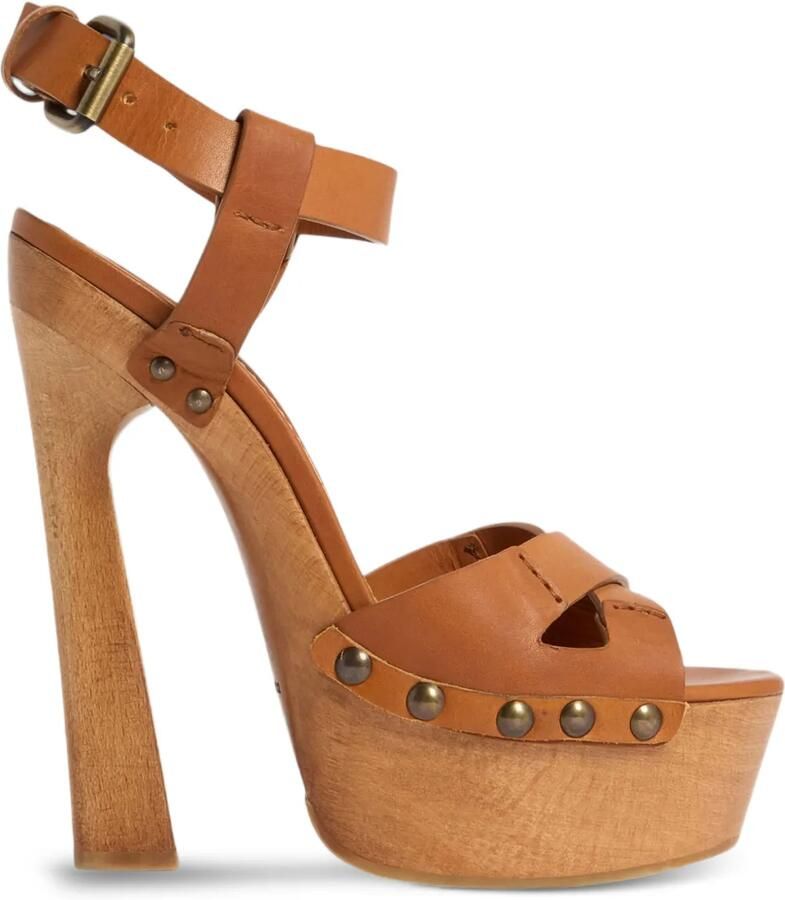DSQUARED2 Chunky sandalen met plateauzool Bruin