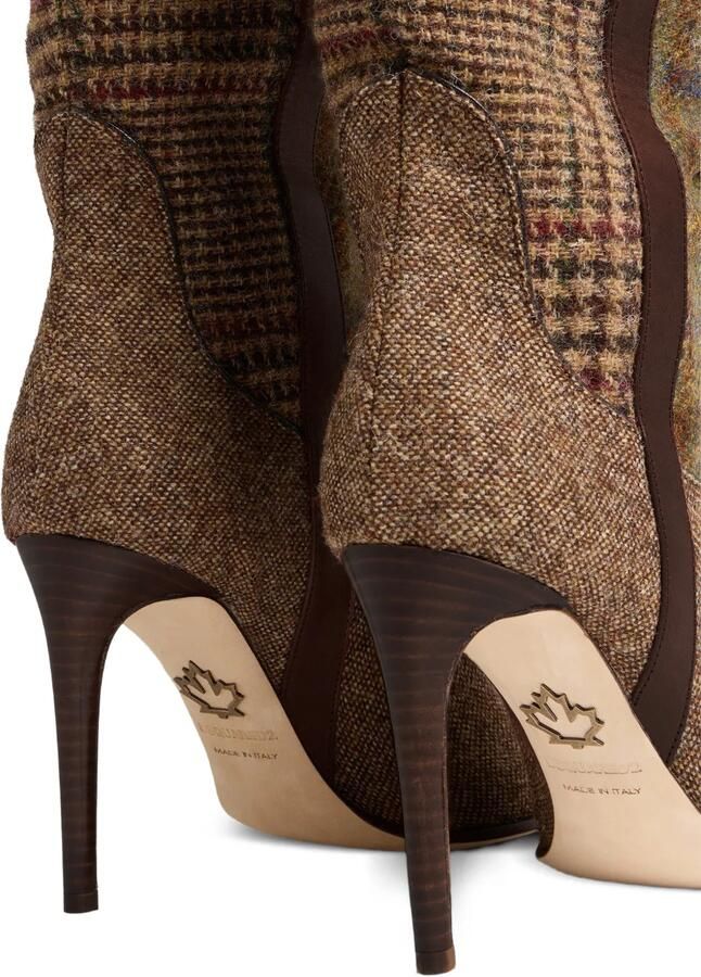 DSQUARED2 Classic geruite laaren met hak Bruin - Foto 3