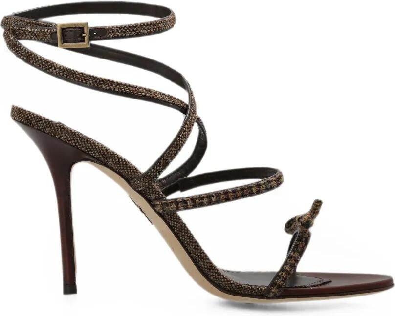 DSQUARED2 Classic geruite sandalen met hak Bruin