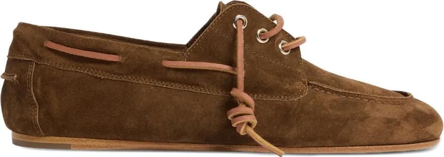 DSQUARED2 D2 College mocassins met veters Bruin