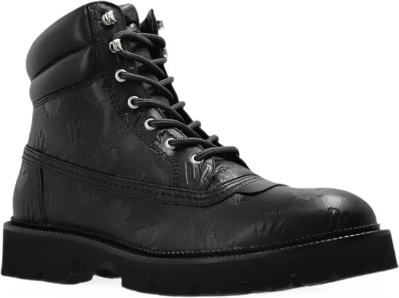 DSQUARED2 D2 monogram leather boots Zwart - Foto 4