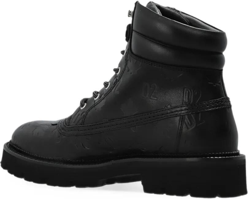 DSQUARED2 D2 monogram leather boots Zwart - Foto 3