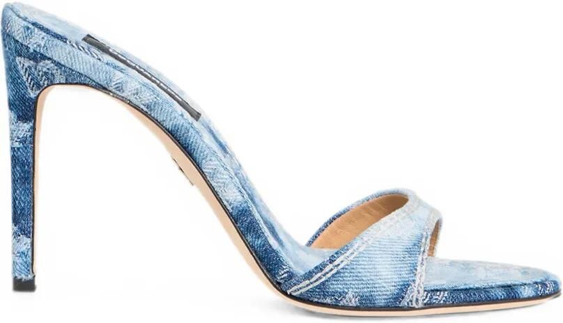 DSQUARED2 D2 Monogram muiltjes met hak Blauw