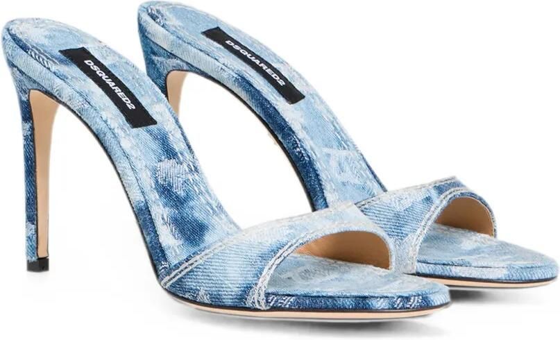 DSQUARED2 D2 Monogram muiltjes met hak Blauw - Foto 5