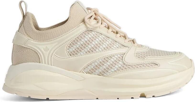 DSQUARED2 Dash sneakers met plateauzool en vlakken Beige