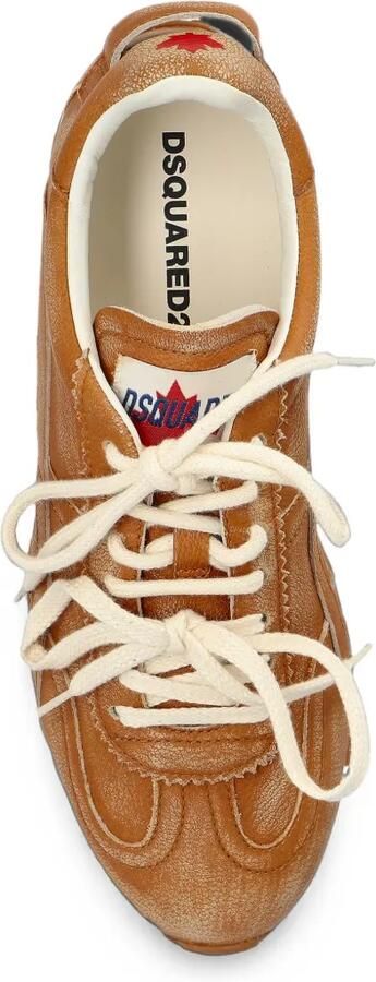 DSQUARED2 DC-642 leren sneakers met vlakken Bruin - Foto 3