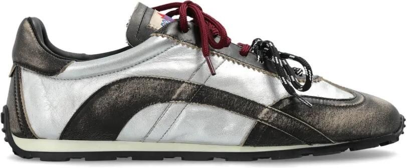 DSQUARED2 DC-642 sandalen met metallic-effect en vlakken Zilver