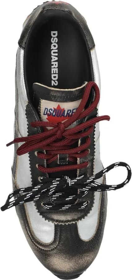 DSQUARED2 DC-642 sandalen met metallic-effect en vlakken Zilver - Foto 3