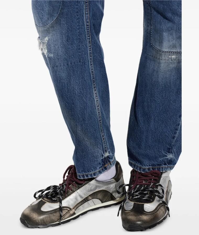 DSQUARED2 DC-642 sandalen met metallic-effect en vlakken Zilver - Foto 2