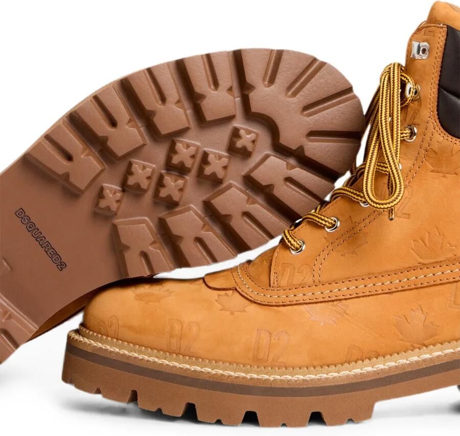 DSQUARED2 Enkellaarzen met D2-monogram Beige - Foto 2