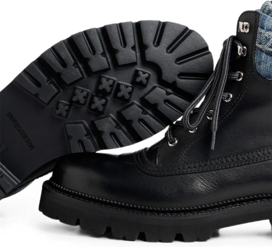 DSQUARED2 Enkellaarzen met D2-monogram Zwart - Foto 2