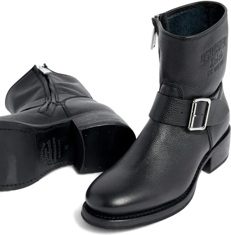 DSQUARED2 Enkellaarzen met gesp Zwart