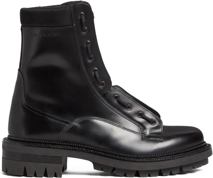 DSQUARED2 Enkellaarzen met rits Zwart