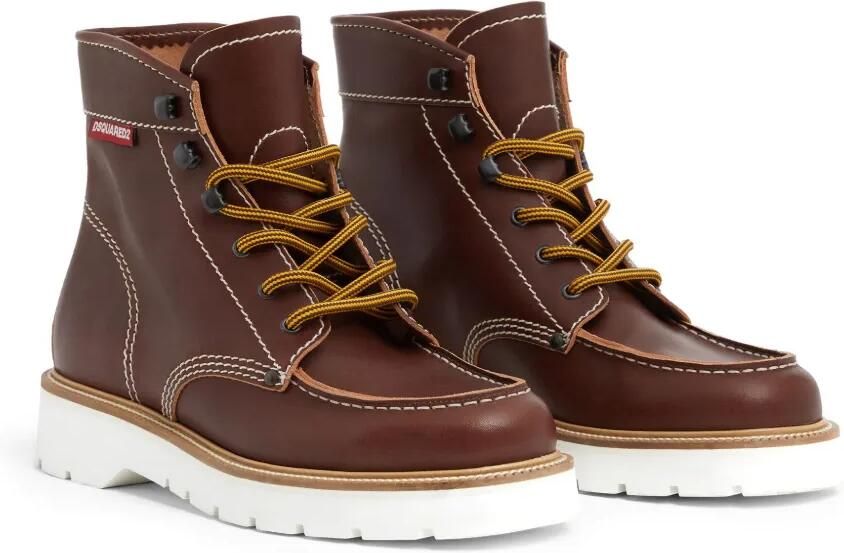 DSQUARED2 Explorer enkellaarzen Bruin - Foto 4
